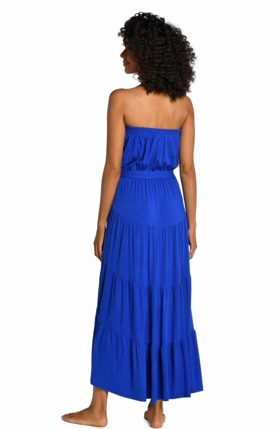 Vacation Wear * | La Blanca Draped Darling Strapless Midi Dress