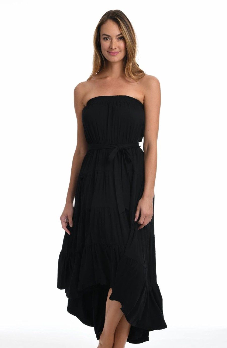 Vacation Wear * | La Blanca Draped Darling Strapless Midi Dress