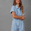 Rompers + Jumpsuits * | Pola-001 Hot Shot Denim Romper