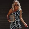 Rompers + Jumpsuits * | Do+B-001 Copacabana Ventures Printed One Shoulder Romper