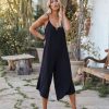 Rompers + Jumpsuits * | Love-003 Aliya Relaxed Bamboo Blend Knit Jumpsuit Black