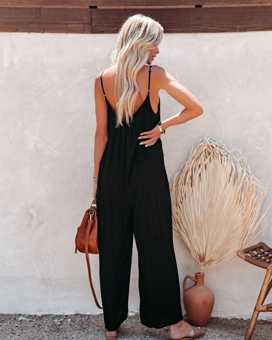 Rompers + Jumpsuits * | Prom-001 Retail Therapy Pocketed Jumpsuit Last Chance