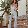 Rompers + Jumpsuits * | Blue-001 Bombshell Denim Pocketed Jumpsuit