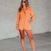 Rompers + Jumpsuits * | Olia-001 Alejandra Pocketed Romper Camel Sale