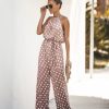 Rompers + Jumpsuits * | Suga-001 Pretty Little Polka Dot Jumpsuit Final Sale