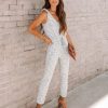 Rompers + Jumpsuits * | Hem-001 Brewster Printed Pocketed Knit Jumpsuit Final Sale