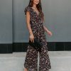 Rompers + Jumpsuits * | Stor-001 Ever Mine Paisley Ruffle Jumpsuit Final Sale