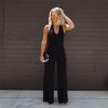 Rompers + Jumpsuits * | Skyl-002 Callista Halter Jumpsuit Black