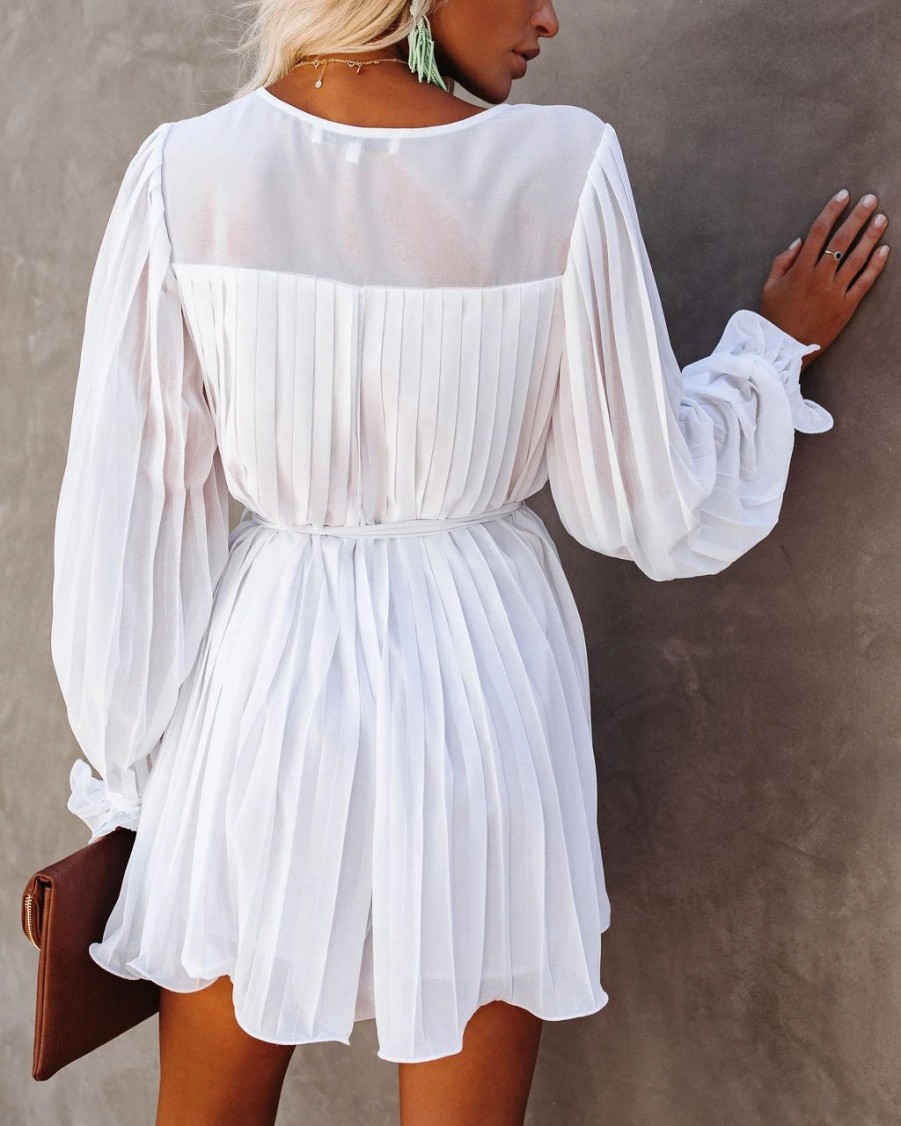 Rompers + Jumpsuits * | Endl-001 Found Love Pleated Romper White