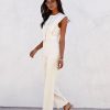 Rompers + Jumpsuits * | Emor-001 All Time Classic Tailored Jumpsuit Cream Sale