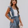 Rompers + Jumpsuits * | Flaw-001 Daniela Ruffle Pocketed Romper Final Sale