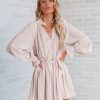 Rompers + Jumpsuits * | Endl-001 Lovelle Lace Plisse Romper Beige Final Sale