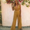 Rompers + Jumpsuits * | Oliv-001 Baton Rouge Wide Leg Jumpsuit Final Sale