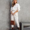 Rompers + Jumpsuits * | Mabl-001 Understated Utility Cotton Pocketed Jumpsuit Ecru Sale