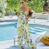 Rompers + Jumpsuits * | Endl-001 Lemon Tart Cotton Strapless Tie Front Jumpsuit Final Sale