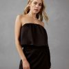 Rompers + Jumpsuits * | Tych-001 Maia Strapless Wrap Romper Black