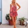 Rompers + Jumpsuits * | Must-001 Sarasota Strapless Floral Ruffle Romper Final Sale