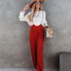 Rompers + Jumpsuits * | Lucc-001 Stand Out Wide Leg Adjustable Overalls Rust Final Sale