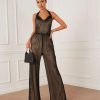 Rompers + Jumpsuits * | Skyl-002 Isolde Drape Front Jumpsuit Black