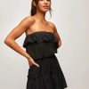 Rompers + Jumpsuits * | Hyfv-001 Sandy Afternoons Strapless Romper Black